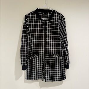 Sanctuary Black & White Knit Coatigan